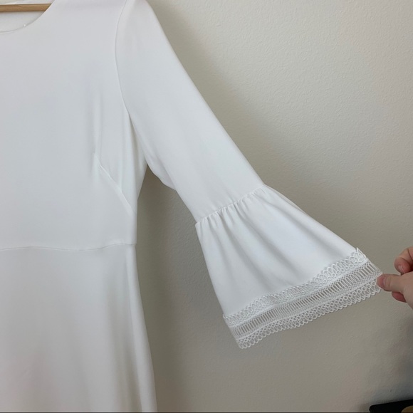 Shoshanna White Trumpet Sleeve Mini Dress - Picture 4 of 10